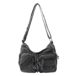 Y2K esteetiline must teksasest messenger-kott mitme lukuga taskuga Cargo crossbody kott Vintage teksasest &otilde;lakott teismelistele t&uuml;drukutele sinine
