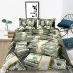Raha dollar m&uuml;nt v&auml;&auml;rismetall voodipesukomplekt luksuslik t&auml;iskasvanud lapsed k&otilde;rgekvaliteediline 3D-pressitud tekikott king queen twin full single d 135x200cm