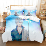 3D Anime Voodipesukomplekt T&auml;iskasvanutele ja Lastele, &Uuml;hekohaline, Kaheinimesevoodi, T&auml;issuuruses, Queen-suuruses, King-suuruses Voodikomplekt, Tekikott, 3D, Magamistoa Voodipesu 135x200cm