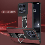 Luksuslik lambanahast &uuml;mbris Motorola Signature Edge 70 Pro Fusion+ Ultra 60 s 50 G67 G57 Power G86 G56 jaoks, magnetilise r&otilde;ngaga kinnitus Motorola Edge 60 Neo punane
