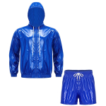 S-3XL Meeste veekindel tuulejope eesmise lukuga ja eemaldatava sisebokseriga ujumiseks, spordiks, treeninguks L blue