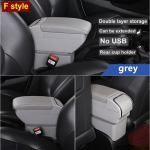UUS Renault Zoe k&auml;etoe karp universaalne auto keskkonsooli modifitseerimise tarvikud kahekordselt t&otilde;stetud USB-laadimisega F style gray gray