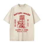 Film Quentin Tarantino Kill Bill Hattori Hanzo M&otilde;&otilde;gad Sushi Vintage Happega pestud T-s&auml;rk Mehed Naised Naljakas Okinawa Jaapan T-s&auml;rgid L mitmev&auml;rviline
