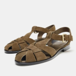 Suede Weave Retro Metallpandlaga Disainer-sandaalid Naistele &Otilde;&otilde;nes Gladiaatorikingad Suvised Lamedad Rannakingad Naistele Zapatos De Mujer 42