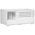Kassikapp kahe riiuliga 2-in-1 disainiga Magnetiline uks Valge 90 x 48 x 43.5 cm valge