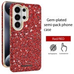 S&auml;delev Bling Magnetiline Telefonikate Samsung Galaxy S26 Ultra S25 Plus S24 S23ultra jaoks Galvaanilise Kattega Kaitserauaga K&otilde;va Kate Galaxy S24+ red