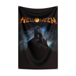 3x5 jalga Halloweeni raskerockb&auml;ndi lipp Pol&uuml;ester Digitr&uuml;kiga b&auml;nner Magamistoa seina kunstiks V&auml;litingimustes seinavaiba kaunistus 150x100cm(60x40in)