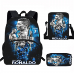 CR7 Laste seljakotikomplekt Kooli Oxfordi riie Kaheosaline kott Eesmise taskuga Pinal Crossbody Ergonoomiline selg Design 1