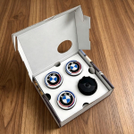 BMW M 2026 Uued 4 tk 56/68 mm Ujuvad Ratta Keskembleemid Logo Embleemid BMW 50. Aastap&auml;evaks E90 E60 F10 F20 G20 G30 E53 E85 E70 F48 1/3/5 y5 4pcs 56mm white