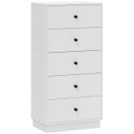 Kummut Sideboard 5 sahtliga Kapp puidup&otilde;hisest materjalist Moodsas stiilis 47 x 29 x 95 cm Valge 47 x 29 x 95 cm valge