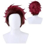 Tanjirou Kamado Cosplay Anime Kimetsu No Yaiba Cosplay Kost&uuml;&uuml;m &Uuml;htne Haori Kimono Parukas &Uuml;likond Halloween T&auml;iskasvanu Laps S&Demon Slayer black