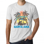 Meeste vintage T-s&auml;rk Graafiline T-s&auml;rk suvekolmnurk Santa Ana Vintage valge XS anti-flash valge v&auml;rv