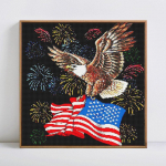 5D teemantmaaling Loomade &ouml;&ouml;kull T&auml;isruudukujuline teemanttikandid Teemant 30x30