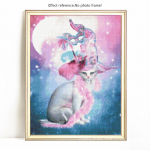 5D DIY Teemantmaaling Loomade Kassidega T&auml;is&uuml;mmargune Rhinestone Pilt Tikandid Teemant 20X30