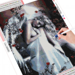 Full Square Drill 5D DIY Teemantmaal  Ingli ilu  3D Tikand Ristpistes 5D Kodukaunistus 20*30 cm