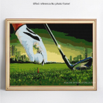 5D teemantmaal T&auml;isekraan maastikul Golf Teemanttikandid T&auml;is&uuml;mar ristpistes 20X30CM