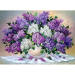 HUACAN DIY 5D teemantmosaiigist ristpistega lilled k&auml;sitsi valmistatud k&auml;sit&ouml;&ouml; t&auml;isteemantmaaling lilla lavendli mustriga Full Square 20*30 cm