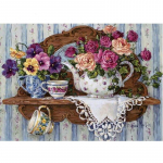 5D DIY Teemantmaaling Lillede Tikand Mosaiik Ristpistes Rhinestone Dekoratsioon 20X30CM