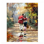 Teemanttikandid isetehtud teemantmaalid unistades elust koera ristpistes kivimaalidega 20X30CM