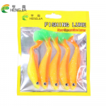 HENGJIA 5 tk T-sabaga pehme kalap&uuml;&uuml;gipeibutis Bionic Bass Pike 3D silmadega Kunstlik 8,8 cm kalastustarbed