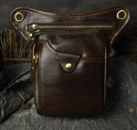 Meeste ehtsast nahast kujundusega vabaaja ristkerega kott Moodne v&ouml;&ouml;rihma komplekt jalakott kohv