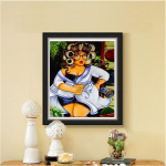 DIY Teemantmaal Tikand Lady Ristpistes T&auml;isteemantst stseene Rhinestones Kodukaunistus 20X30CM