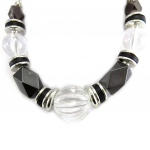 Les Tr&eacute;sors De Lily [G5184] - Collier Cr&eacute;ateur 'Kilimanjaro' gris blanc hall