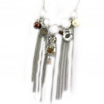 Les Tr&eacute;sors De Lily [G7790] - Collier Cr&eacute;ateur 'Capucines' marron argent&eacute; pruun