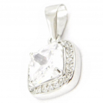 Les Tr&eacute;sors De Lily [I3992] - Pendentif Argent 'D&eacute;esse' Blanc argent&eacute; (rhodi&eacute;) - 12x12 mm valge