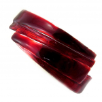 Dolce Vita [N3897] - Bracelet Cr&eacute;ateur 'Nora' rouge argent&eacute; - 25 mm punane