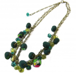 Les Tr&eacute;sors De Lily [P0772] - Collier artisanal 'Les Antoinettes' vert &eacute;meraude (fait main) roheline