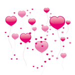 Les Tr&eacute;sors De Lily [Q8358] - Planche de stickers 'Love' rose (coeurs) - 50x70 cm Heleroosa