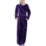Pure Color Plush Lady pikkade paksude varrukatega hommikumantel magamisriided XL