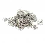 50 Pieces Tibetan Silver Filigree daisy flower leaf Round Charms DIY Making 23x17.5mm h&otilde;be
