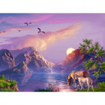 Teemanttikandid Stseenid Rhinestones Pildid Teemantmaalid M&auml;gi Teemantmosaiik Ristpiste 20X30CM