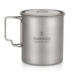 TOMSHOO &uuml;likerge 750 ml Titanium Cup v&auml;ljas kaasaskantav matkapikniku veetass, kokkupandav kruus