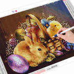 5D Teemanttikandid K&uuml;&uuml;likukunst Rhinestone t&auml;ispuur ruudukujuline &uuml;mmargune teemantmaaling Loomade kana k&auml;sit&ouml;&ouml;komplekt K&auml;sitsi valmistatud kingitus Full Round (20X30CM)