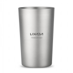 Lixada Double Wall Titanium Beer Cup Vesi Mahl Teetass Kruus Kodukontori matkamiseks 500ml