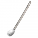 TOMSHOO titaanist pika varrega Spork poleeritud kausiga &otilde;ues kaasaskantav &otilde;htus&ouml;&ouml;k Spork s&ouml;&ouml;giriistad telkimine polished bowl