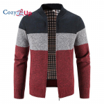 Cozy Up Meeste soe kootud kampsun t&otilde;mblukuga Velvet sees L
