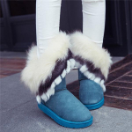 Talvise imitatsiooniga rebase karusnahast j&auml;nese karusnahast lumesaapad Naiste Martini saapad pluss samet Martini saapad 41 roheline