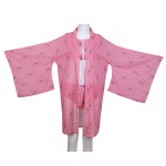 Uus Demon Slayer Cosplay Kimetsu No Yaiba Kamado Tanjirou Cosplay kaheosaline V-kaelusega ujumiskost&uuml;&uuml;m l&auml;bipaistva kimonokardiganiga S roosa