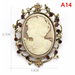 S Cameo Vintage prossid naistele Kuninganna Cameo Beauty