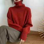 Hirsionsan Cashmere Oversized Turtleneck silmkoeline kampsun, Talvine Paks Soe Solid Basic Pullovers Naiste vabaaja pehme pikkade varrukatega džemper one size
