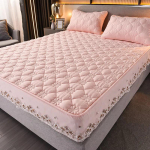 Puuvillane madratsikate &Uuml;hes t&uuml;kis pitsist voodikate, pehme tepitud nahas&otilde;bralik Simmonsi madratsikaitse 120x200cm