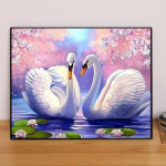 Full Drill Teemanttikandid Luik 5D Teemantmaal Mosaiik Ristpistes Kit Home Decor Teemantmaal Full Round 30x40cm