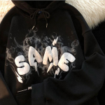 Naiste dressipluusid Y2k Ingli k&otilde;rvad Multifilmid grunge Pusad Gothi riided Oversize kapuuts Harajuku Pullover Riided Gooti riided M tumehall v&auml;rv
