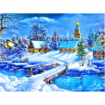 DIY 5D t&auml;ispuur Teemantmaal Lumemaja Tikand Ristpistes Mosaiik Kodukaunistuse kingitus Full Round 20x25CM