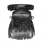 Johnature Punk Tuts V&ouml;&ouml;kott Unisex Fashion Moto & Biker Black Outdoor Meeste Naiste Nahast V&ouml;&ouml;kott must