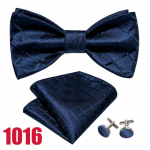 Barry.Wang meeste mood iseseotud kikilipsu triibuline pleed Paisley Cravat Hanky ​​mansetin&ouml;&ouml;pide komplekt LH-1016
